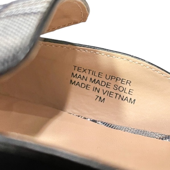 Ann Taylor Slip On Plaid Faux Suede Mules - Picture 6 of 7